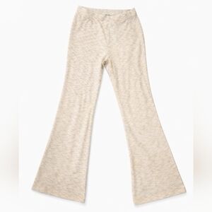 Aerie Cream-Colored Ribbed Knit Pants